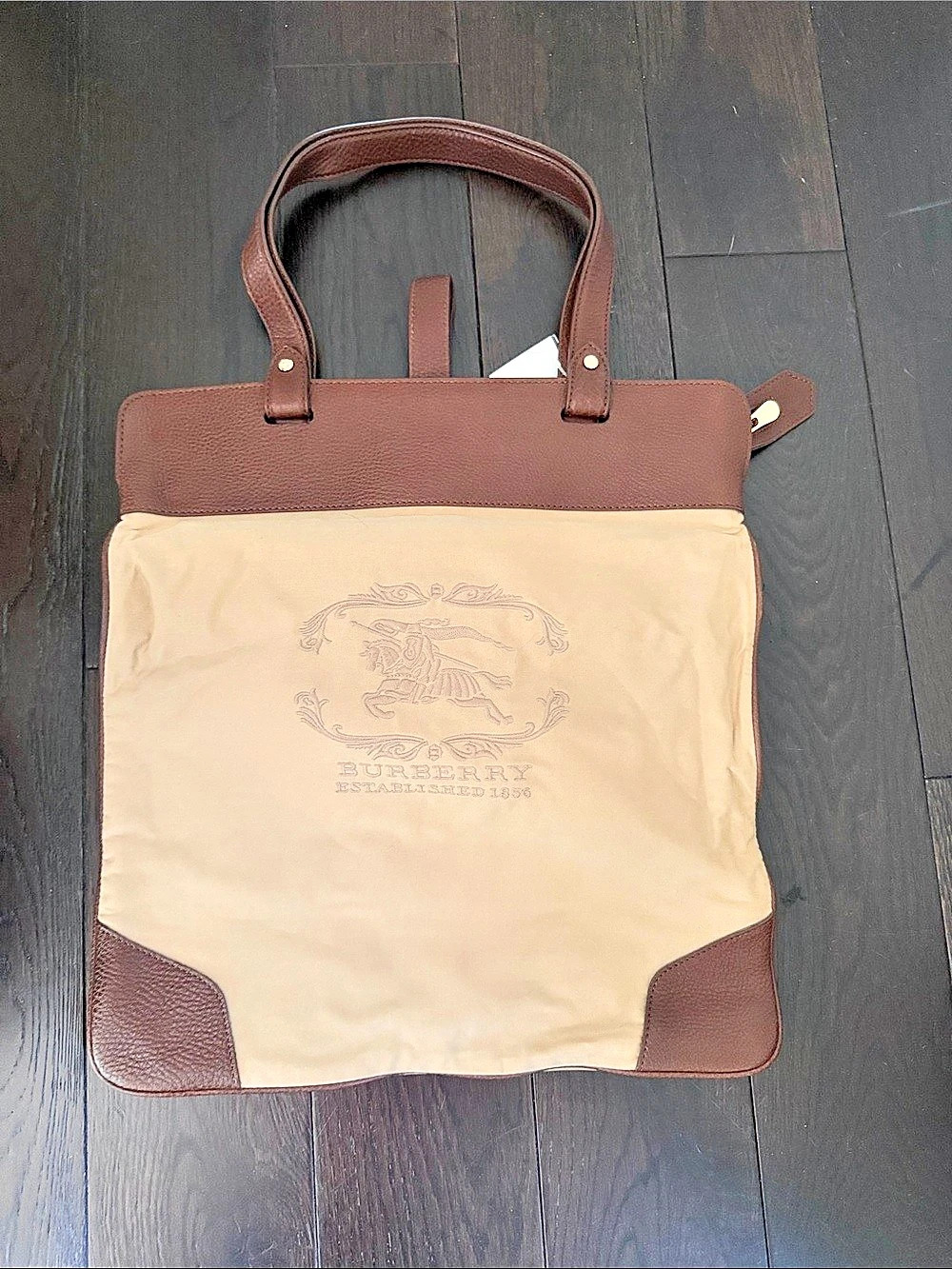 Burberry Plaid Tote in Brown & Tan NWT